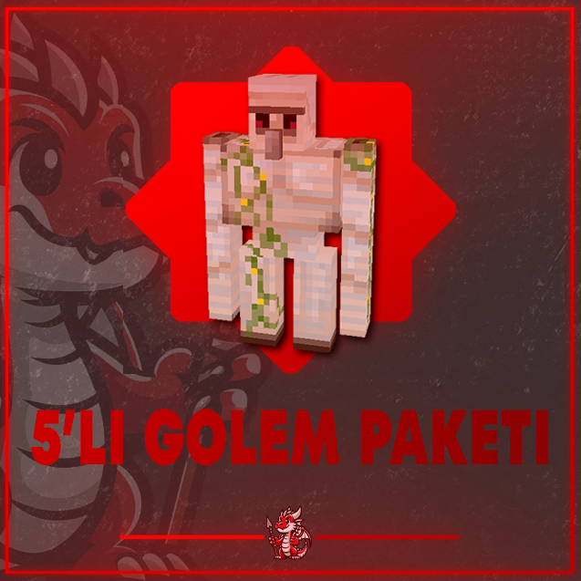 Mağaza - 5'li Golem Spawner Paketi Ürün